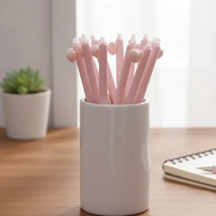 Aesthetic Pastel Pink Heart Gel Soft Grip Pens