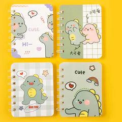 Funny Dino Illustration- Aesthetic A7 Mini Spiral Notepad