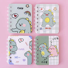 Funny Dino Illustration- Aesthetic A7 Mini Spiral Notepad