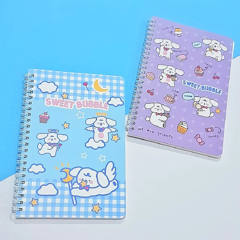 Sweet Bubble Illustration - Aesthetic Cover A5 Spiral Notebook