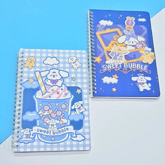 Sweet Bubble Illustration - Aesthetic Cover A5 Spiral Notebook