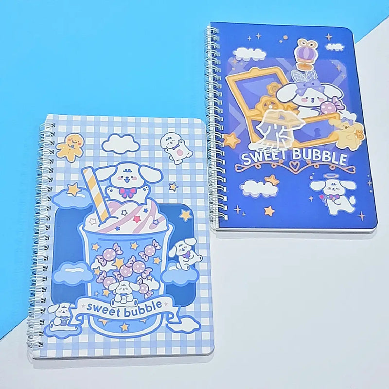 Sweet Bubble Illustration - Aesthetic Cover A5 Spiral Notebook