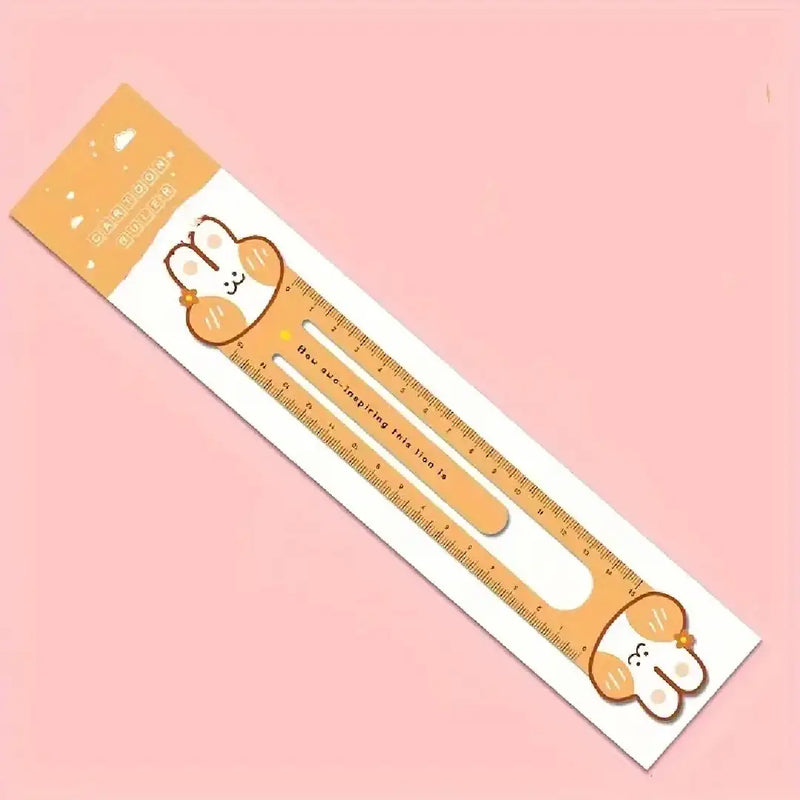 Kawaii Animal Clip-On Rulers – 2-in-1 Bookmark & 15cm Measuring Tool