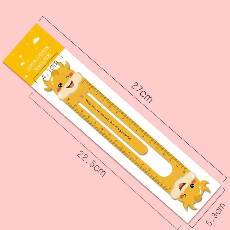 Kawaii Animal Clip-On Rulers – 2-in-1 Bookmark & 15cm Measuring Tool