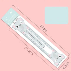 Kawaii Animal Clip-On Rulers – 2-in-1 Bookmark & 15cm Measuring Tool