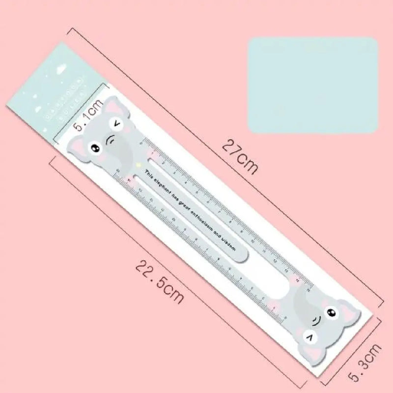 Kawaii Animal Clip-On Rulers – 2-in-1 Bookmark & 15cm Measuring Tool