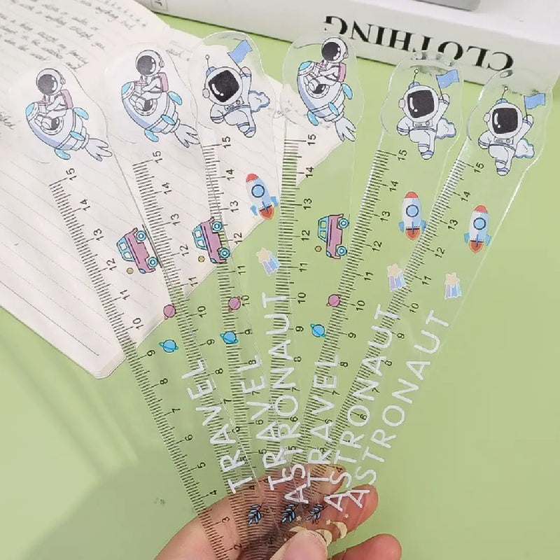 Astronaut & Space Series Acrylic Ruler – 15cm Clear Measuring Tool