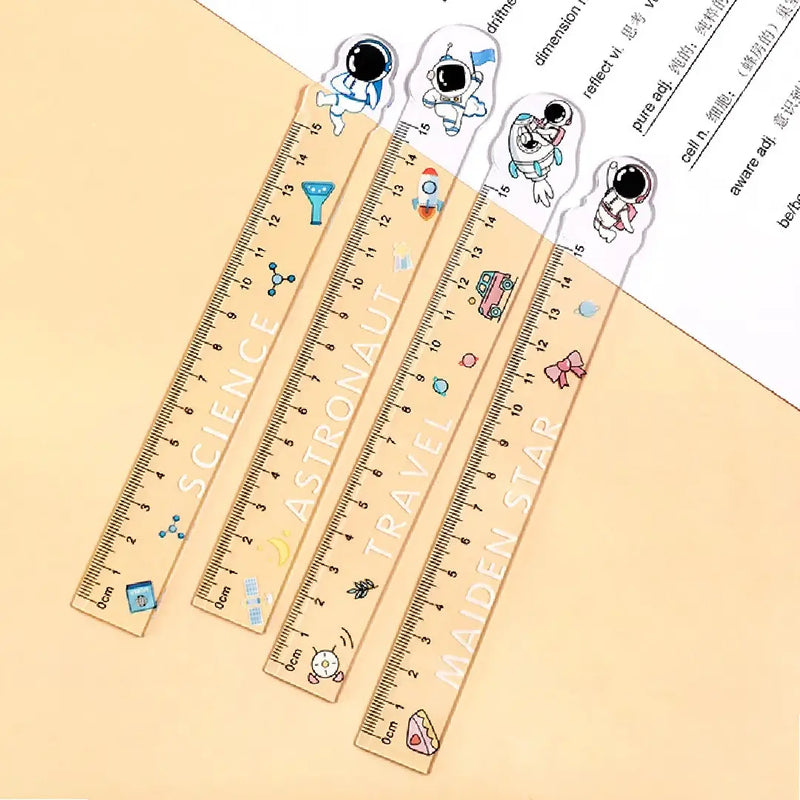 Astronaut & Space Series Acrylic Ruler – 15cm Clear Measuring Tool