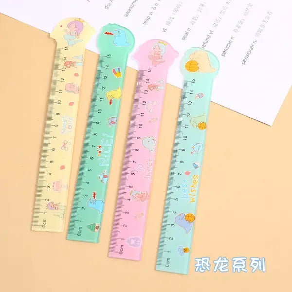 Cute Mermaid & Dinosaur Designs Character 15cm Ruler
