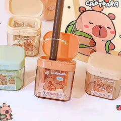 Kawaii Capybara Pencil Sharpener with Two-Hole