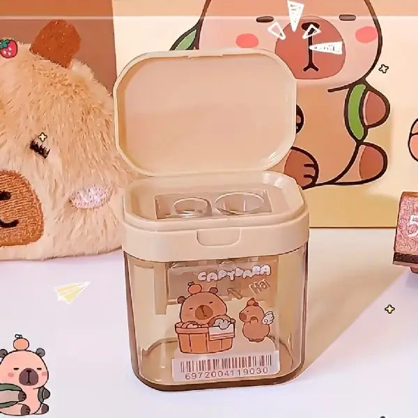 Kawaii Capybara Pencil Sharpener with Two-Hole