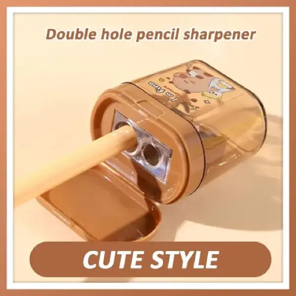 Kawaii Capybara Pencil Sharpener with Two-Hole