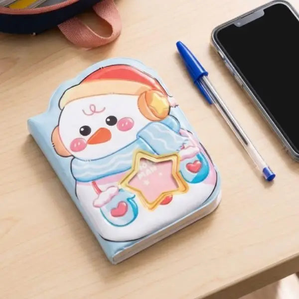 Kawaii Snowman Mini Pocket Diary – Soft Pastel Design