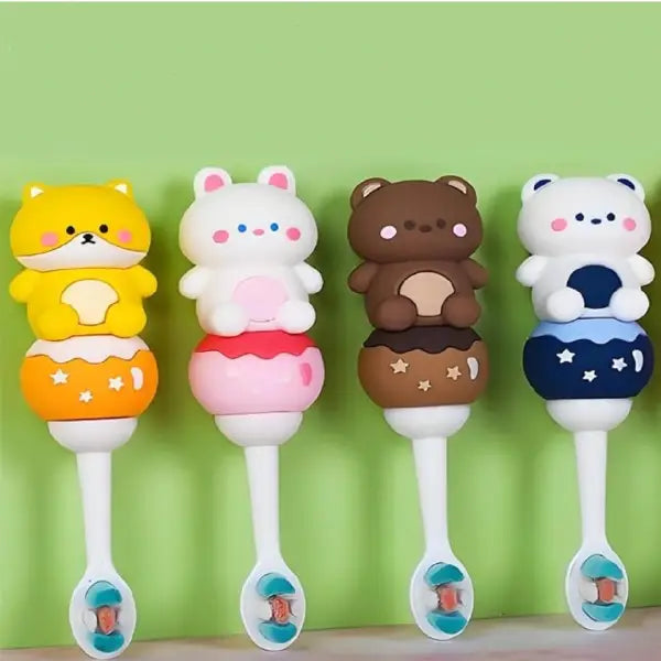 Kids Cute Bear Style Toothbrush – Child Friendly Grip