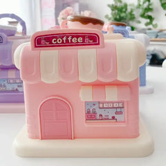 Pastel Coffee Cafe Money Saving Piggy Bank