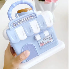 Pastel Coffee Cafe Money Saving Piggy Bank