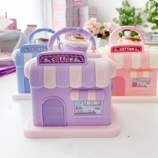Pastel Coffee Cafe Money Saving Piggy Bank