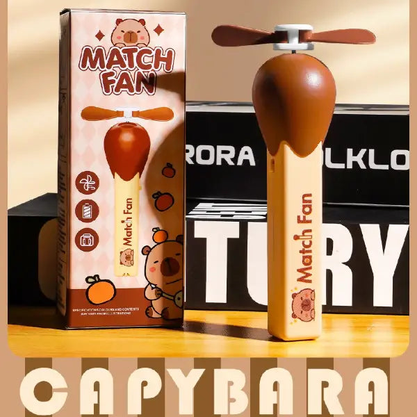 Capybara Matchstick Handheld Fan – Adorable Pocket Fan