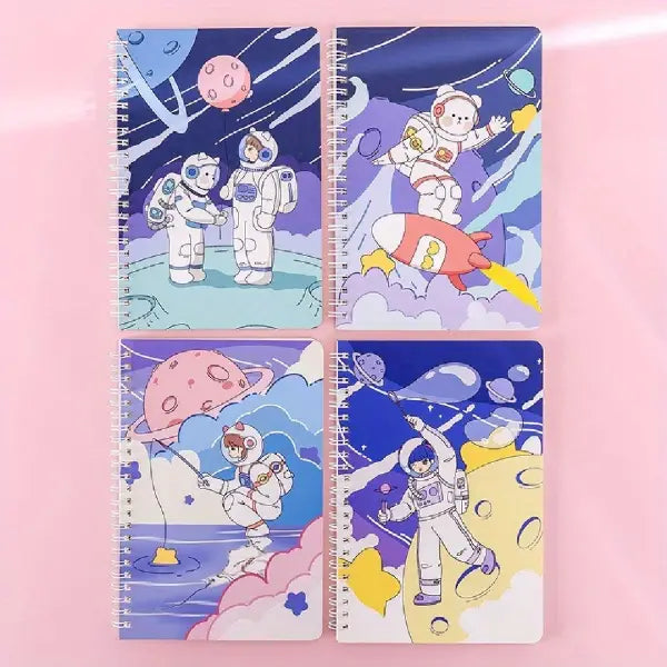 Astro-Bear Cute Space Notebook – Individual Spiral Bound Journal