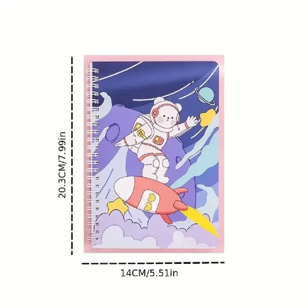 Astro-Bear Cute Space Notebook – Individual Spiral Bound Journal