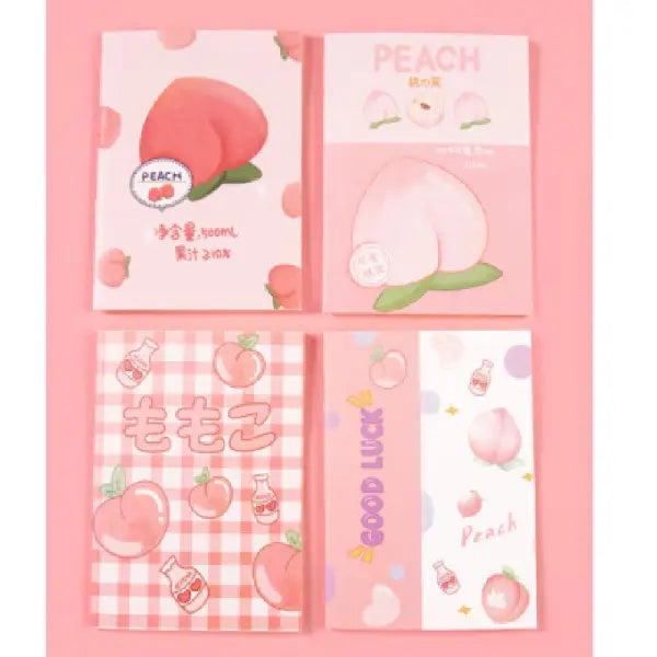 Pink Peach Illustration - Aesthetic Cover A5 Notebook