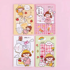 Little Rice Rabbit Illustration - Aesthetic Cover A5 Notebook