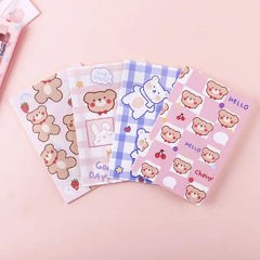 Cute Bear Illustration - Aesthetic Cover A5 Notebook