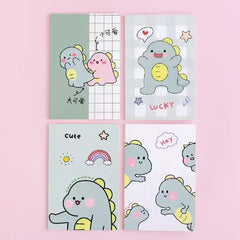 Funny Dino Illustration - Aesthetic Cover A5 Notebook
