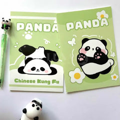Cute Panda Illustration - Aesthetic Cover A5 Notebook