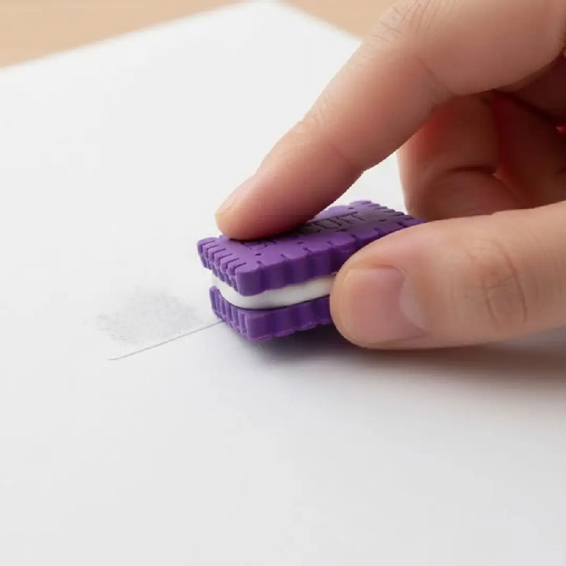 Purple Cream Biscuit Eraser Sweet Dessert Design