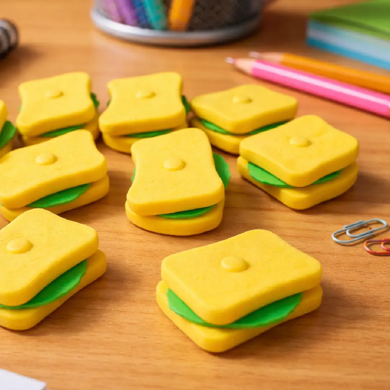 Cute Mini Sandwich Eraser – Novelty Food-Shaped Pencil Eraser