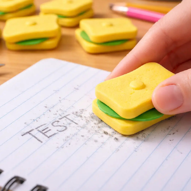 Cute Mini Sandwich Eraser – Novelty Food-Shaped Pencil Eraser