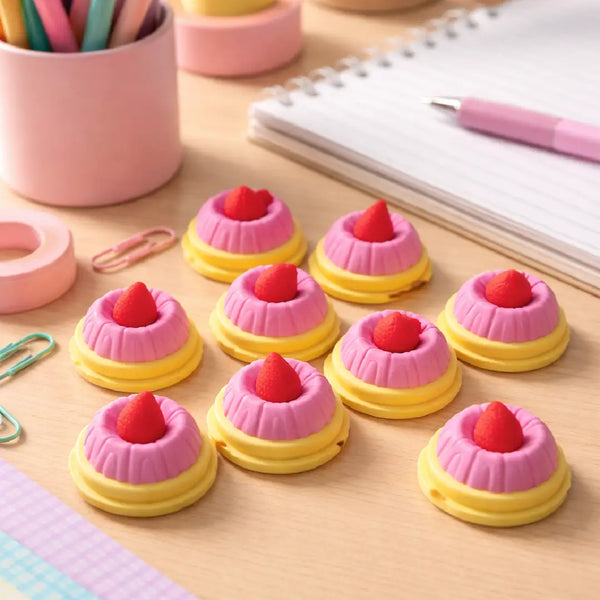 Miniature Strawberry Cupcake Eraser Adorable School Supplies