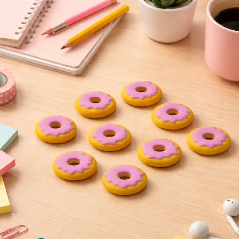 Cute Donut Shape Eraser – Adorable Dessert Style Eraser