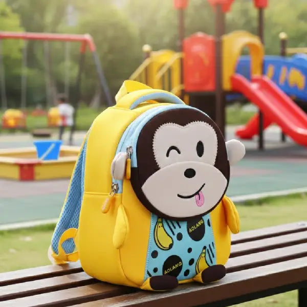 Lightweight Smiling Monkey Kids Bag Fun Daily Backpack