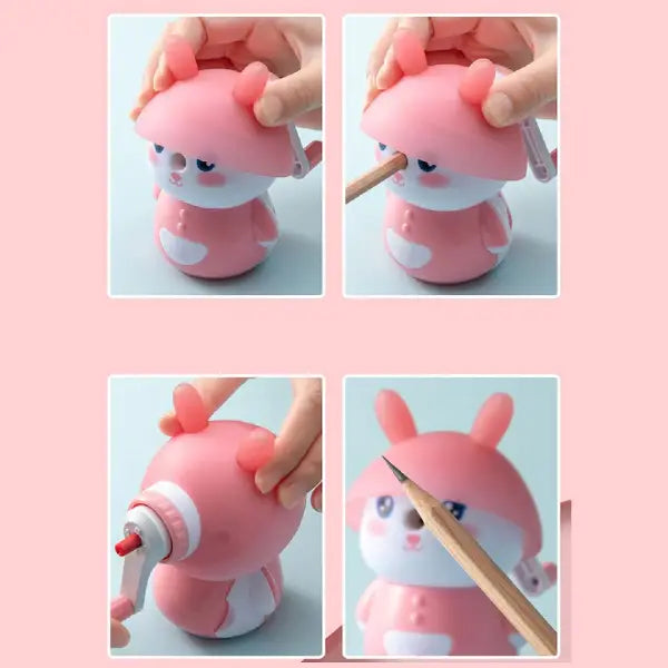 Cute Rabbit Pencil Sharpener with Adjustable Blade