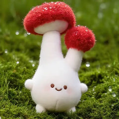 Soft Mushroom 3-in-1 Plush Pen With Bag Charm Plush Toy