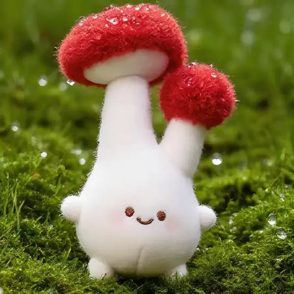 Soft Mushroom 3-in-1 Plush Pen With Bag Charm Plush Toy