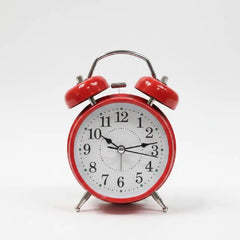 Vintage-Style Red Twin Bell Alarm Clock Loud Alarm & Built-in Backlight
