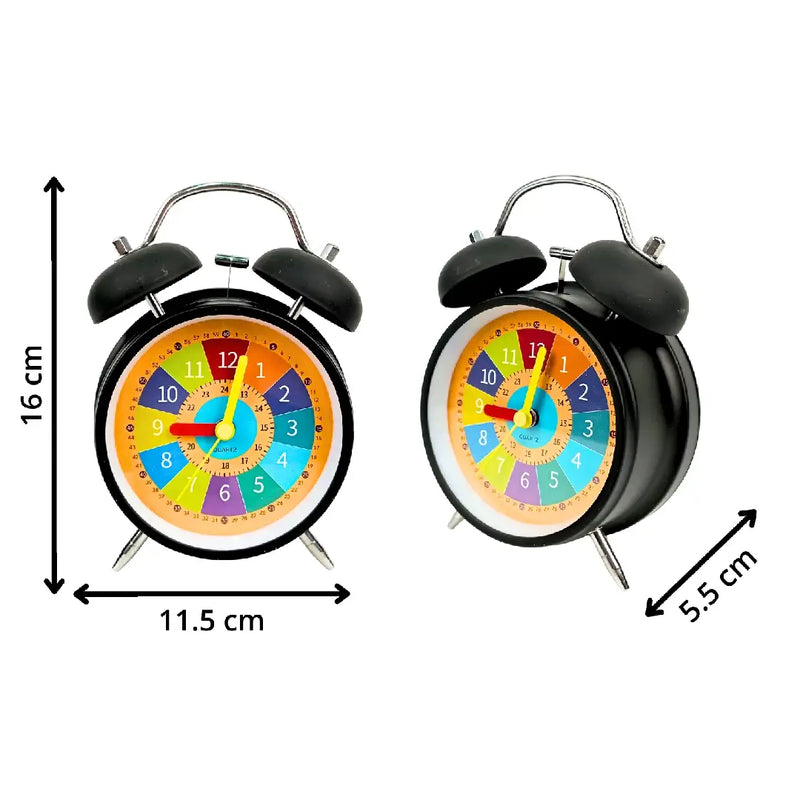 Rainbow Dial Classic Alarm Clock –  Kids Learning & Home Decor