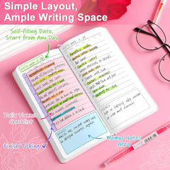 GlitterGlow Daily Planner Notebook Stylish Pocket Size