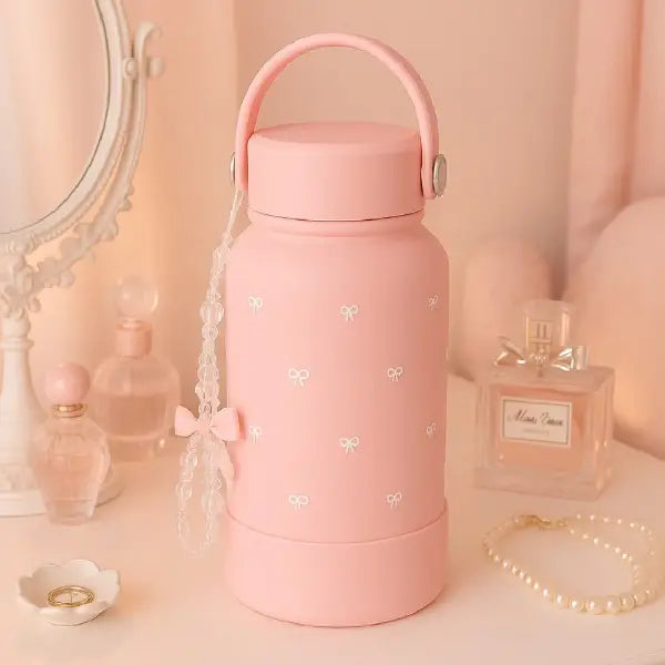 Sweet DIY Bow Insulated Tumbler with Charm (1000ml)