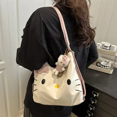 2-in-1 Convertible Hello Kitty Hobo Bag and Backpack With Bag Charm