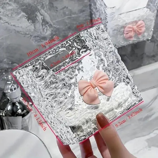 Bow Wall Mounted Storage DIY Box - Makeup Organizer - Tissue Paper Box