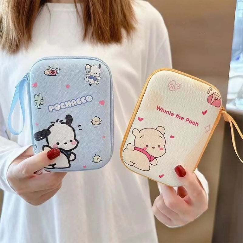 Cute Duffy Bear Portable Storage Pouch – Mini Zipper Case for Headphones, USB Cables