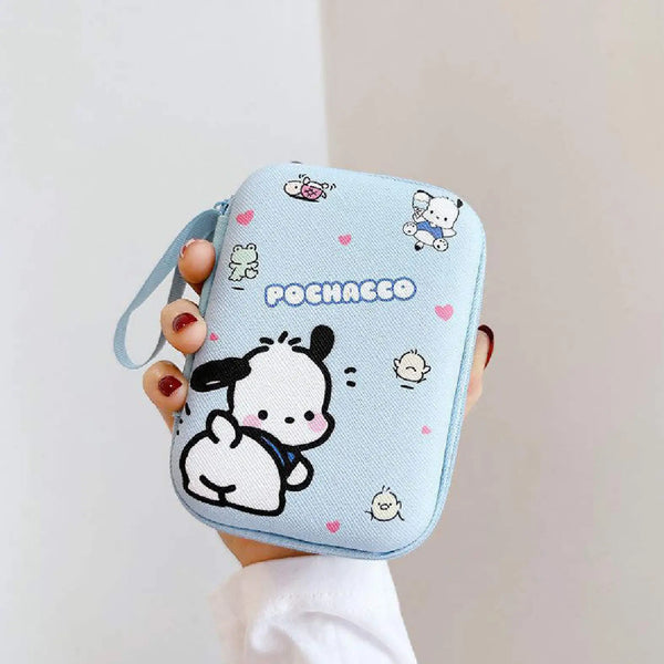 Cute Duffy Bear Portable Storage Pouch – Mini Zipper Case for Headphones, USB Cables
