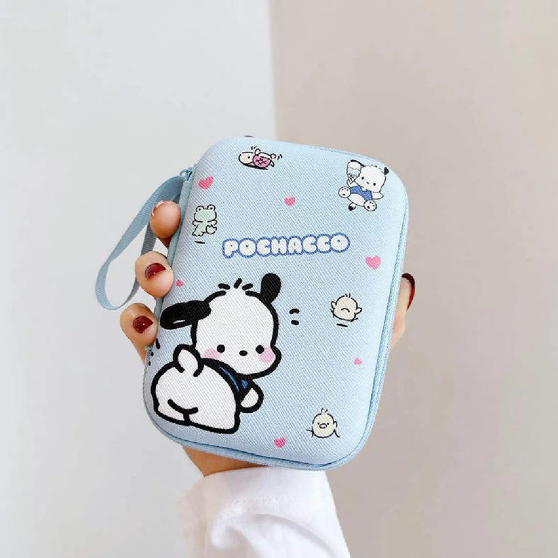Cute Duffy Bear Portable Storage Pouch – Mini Zipper Case for Headphones, USB Cables