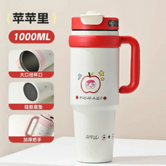 Pastel Palette 1000ml stainless steel Stanley Cup tumbler with Handle