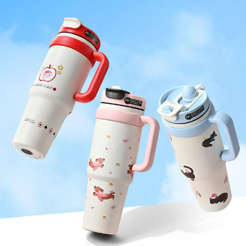 Pastel Palette 1000ml stainless steel Stanley Cup tumbler with Handle