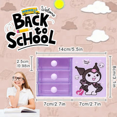 Gemini said Sanrio Kawaii 3-Drawer Desktop Organizer & Pen Holder